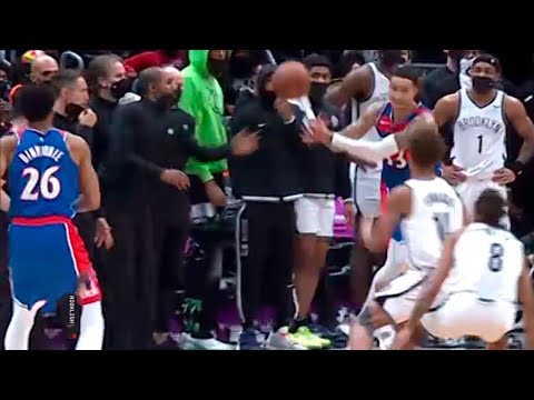 NETS coach stole the ball from Kuzma and he's furious 👀