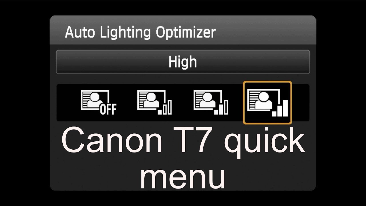 Intro to Canon T7 and T6 Quick Menu Setup
