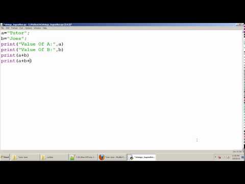 Python Tutorial Putting Two Strings Together In Python Tamil Part 8