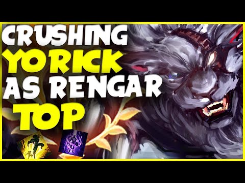 HOW TO DESTORY YORICK AS RENGAR TOP!? | SMURFING & HARD CARRYING 1V9
