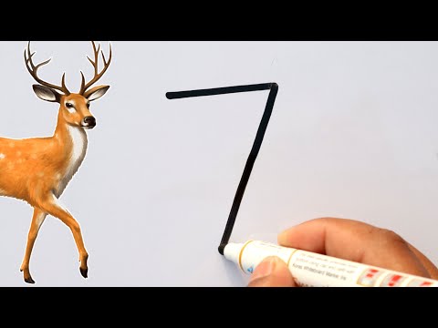 How to Draw a Deer Step By Step Easy and So Cute | How to Make Deer Drawing in Very Simple Way
