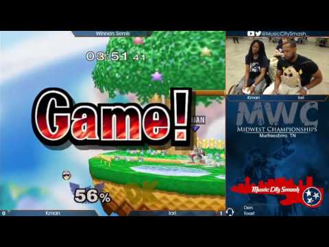 MWC 2016 - Kman (Captain Falcon) vs Iori (DK, Peach) - Melee Winners Semis