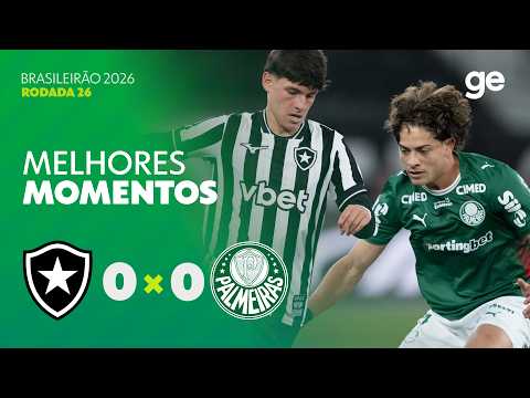 Gols e melhores lances de Botafogo x Palmeiras