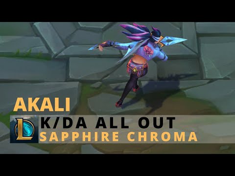KDA All Out Akali Sapphire Chroma - League Of Legends