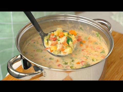Salmon Cream Vegetable Soup