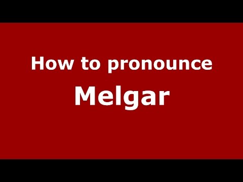 How to pronounce Melgar (Brazilian Portuguese/Brazil)  - PronounceNames.com