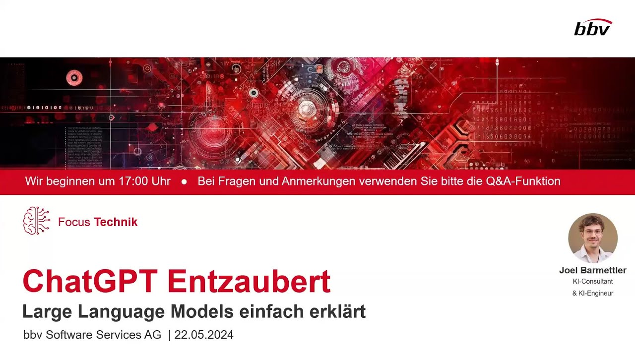 «ChatGPT entzaubert: Die Funktionsweise der KI-Sprache erklärt» - bbv Software Services AG
