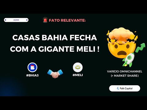 Thumbnail do vídeo: CASAS BAHIA DEU A VOLTA POR CIMA? Parceria GIGANTE com Mercado Livre REVOLUCIONA o varejo!