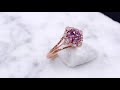 video - Vintage Scalloped Halo Engagement Ring In Rose Gold