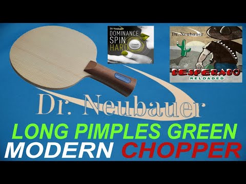 TABLE TENNIS MODERN CHOPPER LONG PIMPLES DESPERADO RELOADED GREEN 0.6MM BLOODHOUND ALL+ DR. NEUBAUER