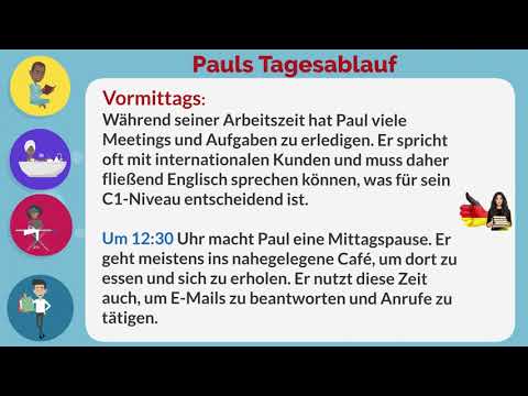 Pauls Tagesablauf auf Niveau C1.