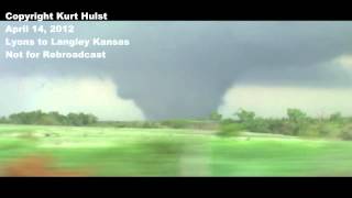 preview picture of video 'April 14, 2012: Lyons to Langley, Kansas: EF4 Wedge Tornado (part 1)'