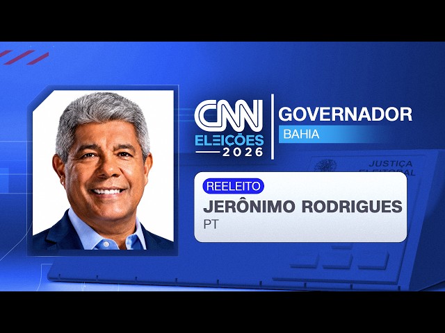 Jerônimo Rodrigues é eleito governador da Bahia | CNN ELEIÇÕES