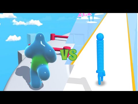 Blob Runner 3D vs Long Neck Run - Android, iOS All Levels Amusing Gameplay