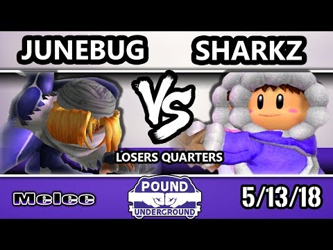 Pound Underground - Junebug (Sheik) Vs. Sharkz (Ice Climbers) - Smash Melee Losers Quarters
