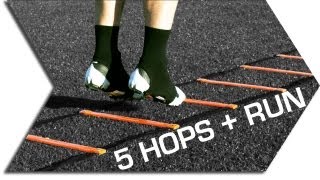 5 HOPS & RUN - SPEED LADDER - FOOTWORK, QUICKNESS & SPEED TRAINING DRILL