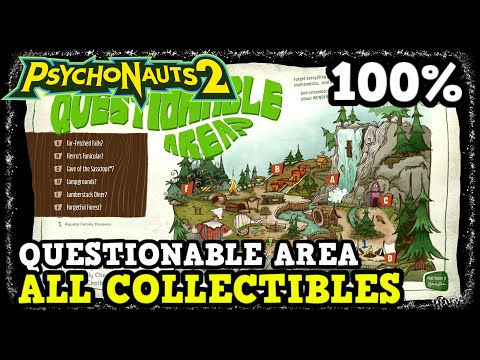Psychonauts 2 Questionable Area All Collectible Locations (PSI Cards & Markers, Supply Chests & Keys