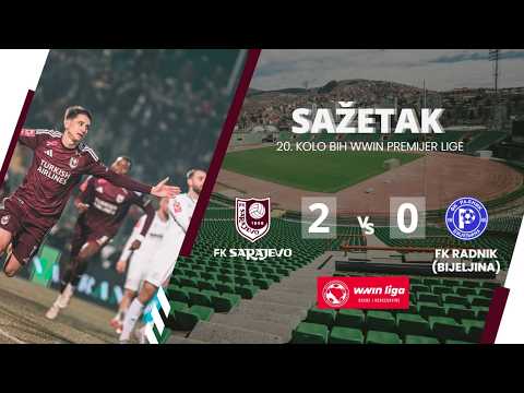 SAŽETAK: FK Sarajevo 2:0 FK Radnik Bijeljina / 20. Kolo WWIN Liga BiH (2025/2026)