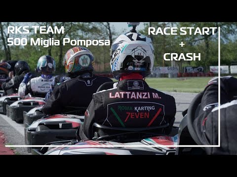 500 MIGLIA POMPOSA 2021 | RACE START ONBOARD + CRASH | RKS TEAM