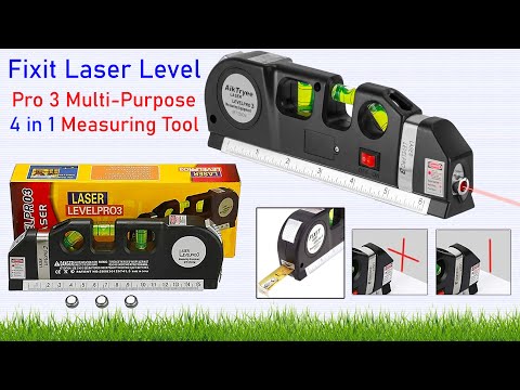 Fixit Laser Level Pro 3 Multi-Purpose 4 in1 Measuring Tool With 8 Feet Tape