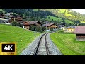 4K Train Driver View Montreux To Montbovon Goldenpass Panoramic MOB Train Switzerland Cab Ride