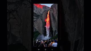 🌞 Nature’s Hidden Show: Yosemite’s Firefall Will Leave You Speechless! #yosemite #firefall