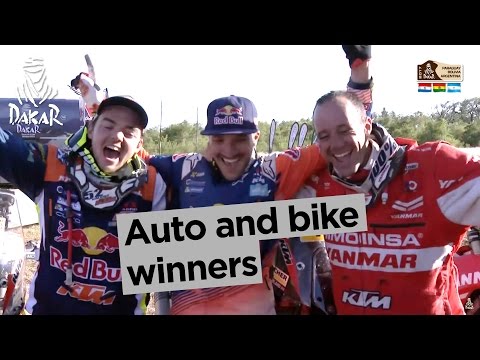 Stage 12 - Top moment: The auto and bike Dakar winners! - Dakar 2017