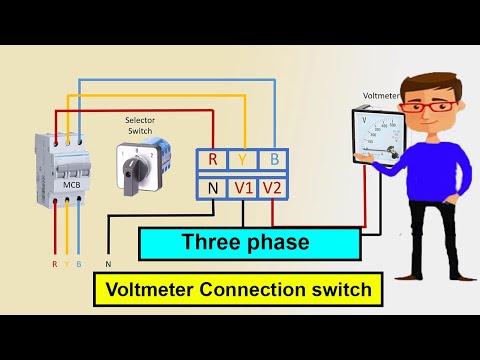 Three Phase Voltmeter Connection Switch |  Voltmeter