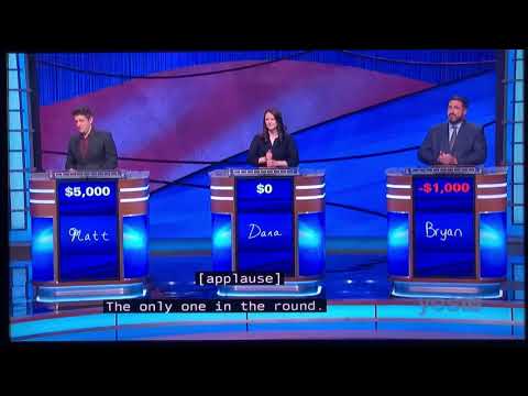 Jeopardy, Matt Amodio Day 7 - 1st Daily Double (7/29/21)