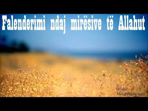 Falenderimi ndaj mirësive të Allahut - Hoxhë: AbduRrahim Balla