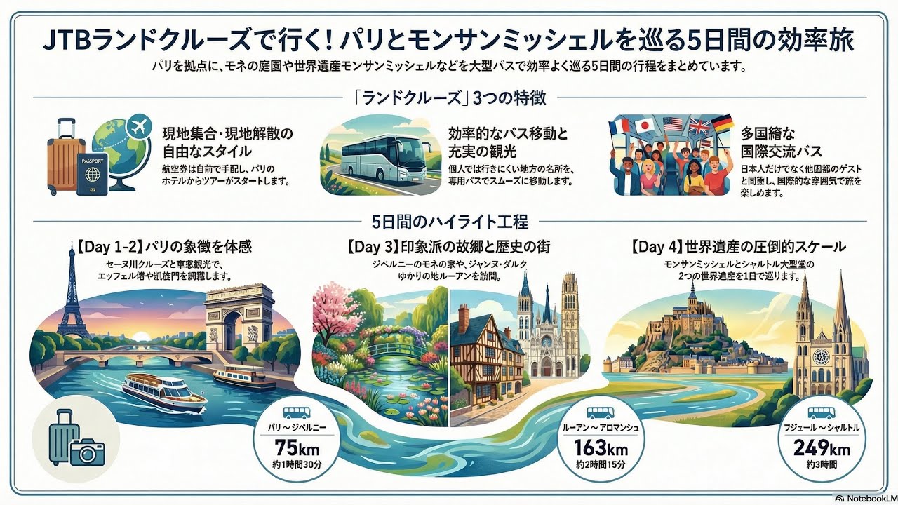 ランドクルーズを利用したフランス旅行の動画解説です。This video explains how I used the Land Cruiser tour on my trip to France.