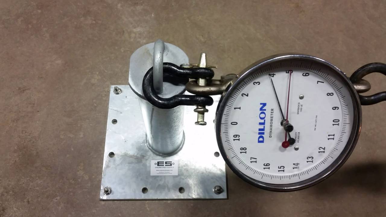 Roof Anchor Shop Load Test, Engineered Supply Universal StrongTop Anchor, SD4+ Powers Expansion Bolt