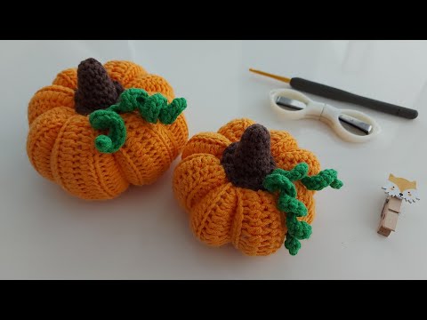 , title : 'Tığ işi Amigurumi Örgü Balkabağı Yapımı ~ Crochet Pumpkin Tutorial ~ Balkabağı Örgü Modeli'