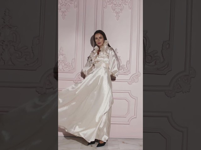Cream Taffeta Gown