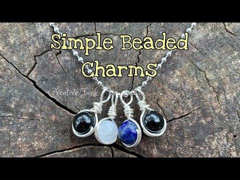 How to wire wrap beaded charms. Simple tutorial 👑