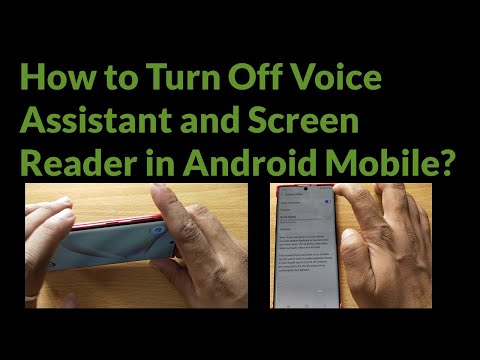 How to Turn Off Voice Assistant and Screen Reader in Android Mobile?