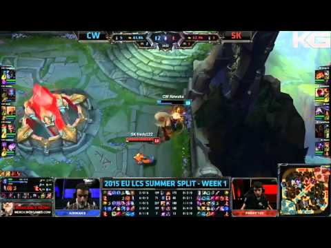 CW  vs  SK HIGHLIGHTS    Week 1 EU LCS Summer Split 2015  Copenhagen Wolves vs SK Gaming