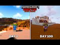 I Survived 100 Days in Badlands Only World in Minecraft Hardcore(Hindi)