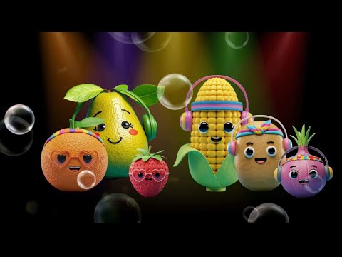 Fruits Dancing with Bubbles - Dancing Fruit - Bubbles Party - Fun Dance Video with Music & Animation