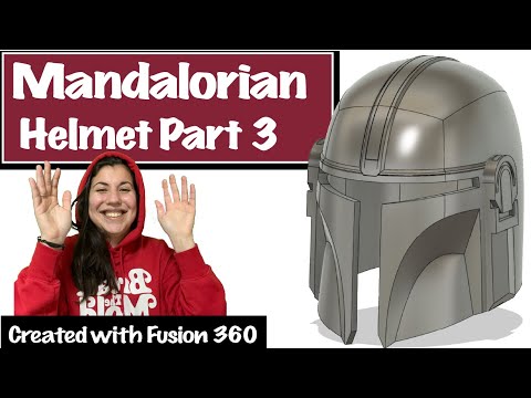Mandalorian Helmet Part 3 Fusion 360