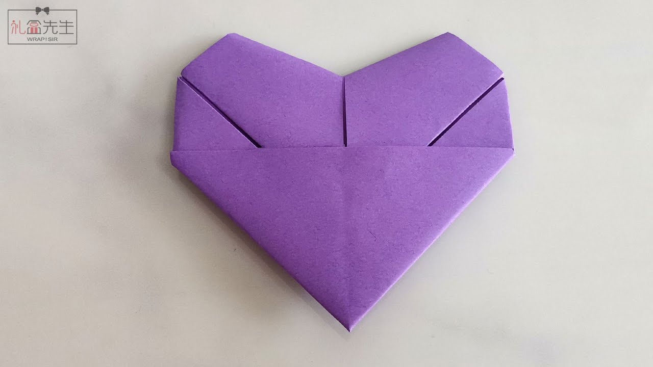 How to make an origami heart shape note | Folding a love letter into a heart