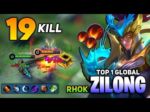 19 KILL! Zilong Offlane Monster [ Top 1 Global Zilong Best Build 2021 ] By RHOK - Mobile Legends