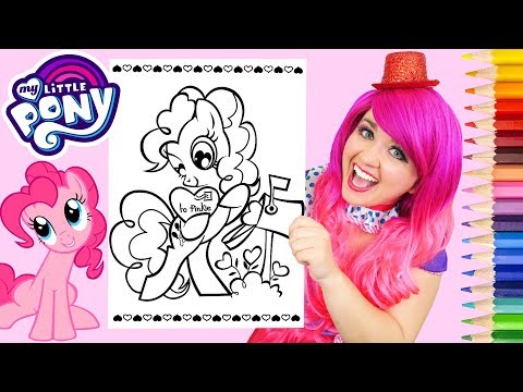 Coloring My Little Pony Pinkie Pie Valentine's Coloring Page Prismacolor Pencils | KiMMi THE CLOWN Video