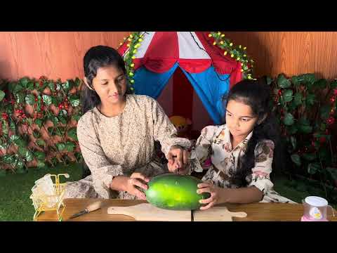 Refreshing Sips of Summer: Watermelon 🍉 Juice Delight|Manasvi|Likitha|Baby Monvitha|Miniature