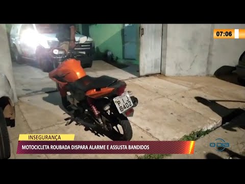 Motocicleta roubada dispara alarme e assusta bandidos, que abandonam veículo 05 07 2021