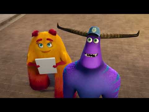 Trailer frame with Tylor and Val standing together on the Laugh Floor in Season 2