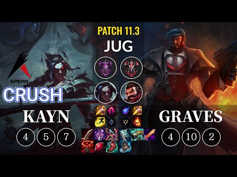 ASP Crush Kayn vs Graves Jungle - KR Patch 11.3