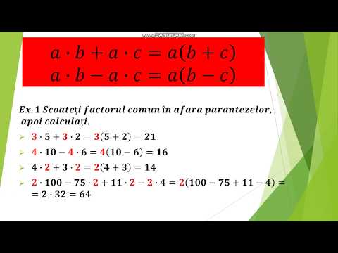 Factor comun. Rezolvarea exercițiilor pentru clasa a 5-a___7--a