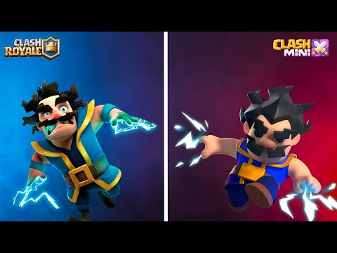Electro Wizard in Clash Royale VS Clash Mini