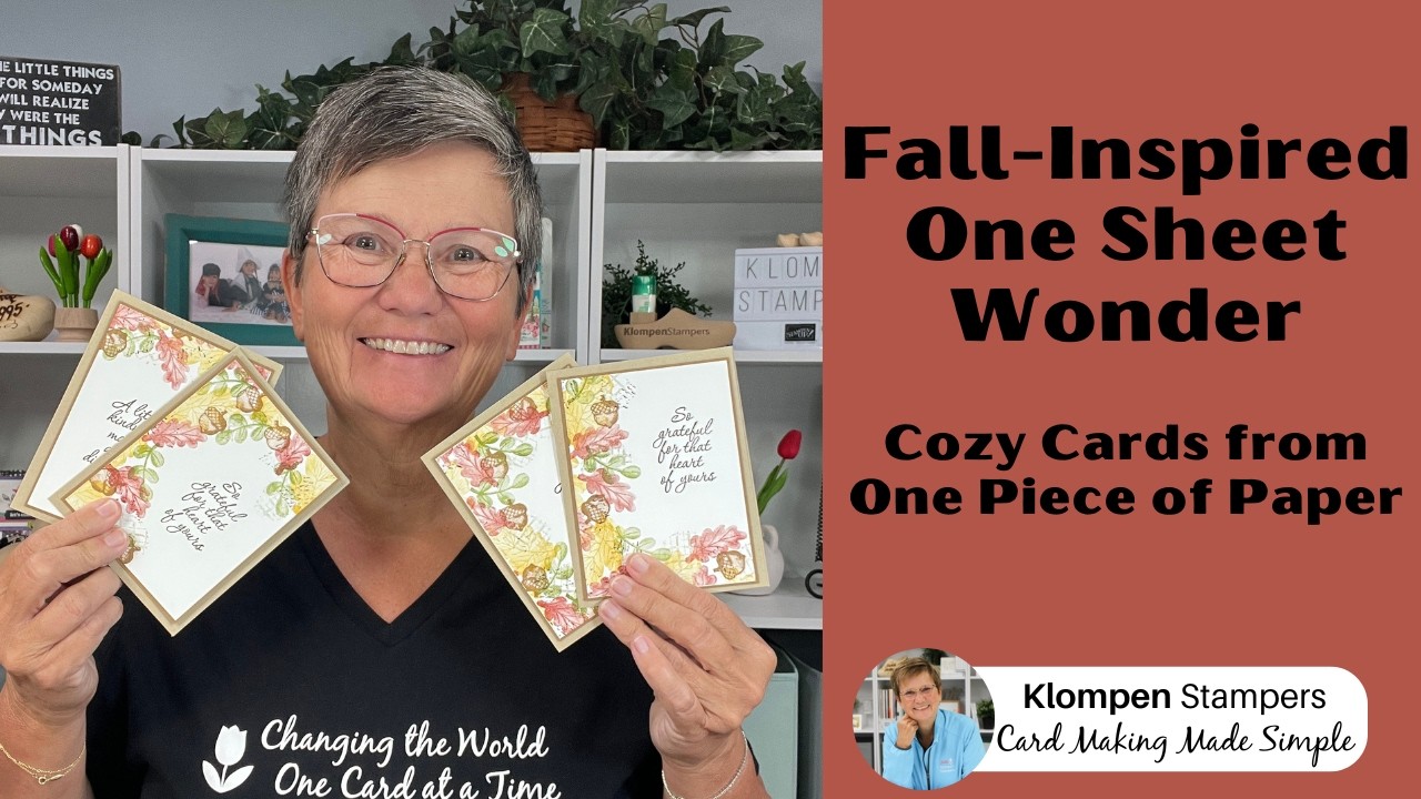 Fall One Sheet Wonder | Create 4 Quick & Easy Cards Using SIP (Stamps, Ink & Paper)